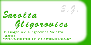 sarolta gligorovics business card